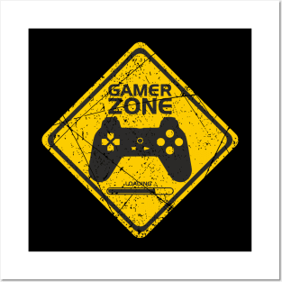 Gamer Zone Sign Posters and Art